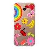 PrintiFy Samsung Galaxy J4 Plus ile Uyumlu 1mm Slim Fit Water Color 5 Baskılı Şeffaf Kılıf