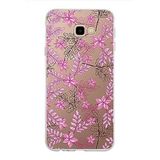PrintiFy Samsung Galaxy J4 Plus ile Uyumlu Kapak Floral Pembe Tasarımlı 1mm Fit Şeffaf Silikon Kılıf
