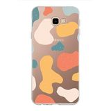 PrintiFy Samsung Galaxy J4 Plus ile Uyumlu Kapak Grunge Tasarımlı 1mm Fit Şeffaf Silikon Kılıf