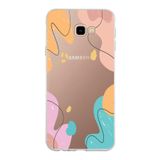PrintiFy Samsung Galaxy J4 Plus ile Uyumlu Kapak Karışık Renkler Tasarımlı 1mm Fit Şeffaf Silikon Kılıf