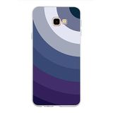 PrintiFy Samsung Galaxy J4 Plus ile Uyumlu Kapak Renk Cümbüşü E Mavi Tasarımlı 1mm Fit Şeffaf Silikon Kılıf