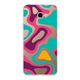 PrintiFy Samsung Galaxy J4 Plus ile Uyumlu Kapak Renkli Desen A Kırmızı Tasarımlı 1mm Fit Şeffaf Silikon Kılıf