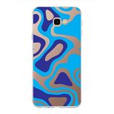 PrintiFy Samsung Galaxy J4 Plus ile Uyumlu Kapak Renkli Desen C Mavi Tasarımlı 1mm Fit Şeffaf Silikon Kılıf