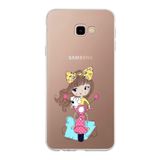 PrintiFy Samsung Galaxy J4 Plus ile Uyumlu Kapak Vespagirl Tasarımlı 1mm Fit Şeffaf Silikon Kılıf