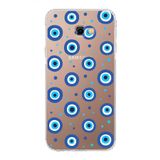 PrintiFy Samsung Galaxy J4+ Plus ile Uyumlu Nazar Boncuğu 1 Kamera Korumalı Şeffaf Silikon Kılıf