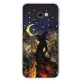 PrintiFy Samsung Galaxy J4+ Plus ile Uyumlu Vitray Cadı Saati Tasarımlı Şeffaf Silikon Kılıf