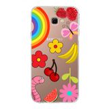 PrintiFy Samsung Galaxy J4+ Plus ile Uyumlu Water Color 5 Kamera Korumalı Şeffaf Kılıf