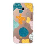 Printify Samsung Galaxy J4 Plus Kamera Korumalı Kapak Geometrik Şekiller Tasarımlı Şeffaf Kılıf