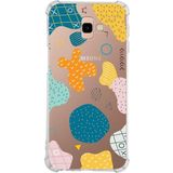 Printify Samsung Galaxy J4 Plus Köşe Korumalı Antişok Kapak Geometrik Şekiller Tasarımlı Şeffaf Kılıf