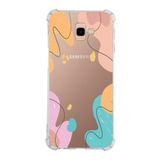 PrintiFy Samsung Galaxy J4 Plus Köşe Korumalı Antişok Kapak Karışık Renkler Tasarımlı Şeffaf Kılıf