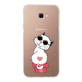 PrintiFy Samsung Galaxy J4 Plus Uyumlu Kamera Korumalı Kapak Coolcat Tasarımlı Şeffaf Kılıf