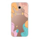 Printify Samsung Galaxy J4 Plus Uyumlu Kamera Korumalı Kapak Karışık Renkler Tasarımlı Şeffaf Kılıf