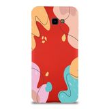 Printify Samsung Galaxy J4 Plus Uyumlu Lansman Kılıf Karışık Renkler Tasarımlı Içi Kadife Kapak-Kırmızı