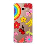PrintiFy Samsung Galaxy J4+ Plus Uyumlu Water Color 5 Baskılı Şeffaf Köşe Korumalı Antişok Kılıf
