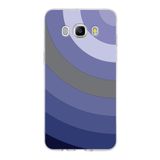 PrintiFy Samsung Galaxy J5 2016 ile Uyumlu Kapak Renk Cümbüşü D Lila Tasarımlı 1mm Fit Şeffaf Silikon Kılıf