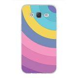 PrintiFy Samsung Galaxy J5 ile Uyumlu Kapak Renk Cümbüşü B Mor Tasarımlı 1mm Fit Şeffaf Silikon Kılıf