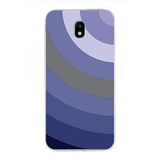 PrintiFy Samsung Galaxy J5 Pro ile Uyumlu Kapak Renk Cümbüşü D Lila Tasarımlı 1mm Fit Şeffaf Silikon Kılıf