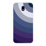 PrintiFy Samsung Galaxy J5 Pro ile Uyumlu Kapak Renk Cümbüşü E Mavi Tasarımlı 1mm Fit Şeffaf Silikon Kılıf