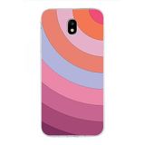 PrintiFy Samsung Galaxy J5 Pro ile Uyumlu Kapak Renk Cümbüşü F Pembe Tasarımlı 1mm Fit Şeffaf Silikon Kılıf