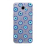 PrintiFy Samsung Galaxy J6 2018 ile Uyumlu 1mm Slim Fit Nazar Boncuğu 1 Baskılı Şeffaf Kılıf