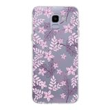 PrintiFy Samsung Galaxy J6 ile Uyumlu Kapak Floral Pudra Tasarımlı 1mm Fit Şeffaf Silikon Kılıf