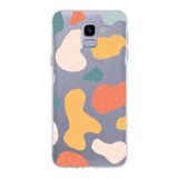 PrintiFy Samsung Galaxy J6 ile Uyumlu Kapak Grunge Tasarımlı 1mm Fit Şeffaf Silikon Kılıf