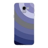 PrintiFy Samsung Galaxy J6 ile Uyumlu Kapak Renk Cümbüşü D Lila Tasarımlı 1mm Fit Şeffaf Silikon Kılıf