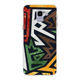 PrintiFy Samsung Galaxy J6 ile Uyumlu Kapak Soyut Grafiti Tasarımlı 1mm Fit Şeffaf Silikon Kılıf