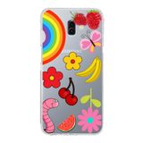 PrintiFy Samsung Galaxy J6 Plus 2018 ile Uyumlu 1mm Slim Fit Water Color 5 Baskılı Şeffaf Kılıf