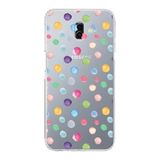 PrintiFy Samsung Galaxy J6 Plus 2018 ile Uyumlu 1mm Slim Fit Water Color 6 Baskılı Şeffaf Kılıf