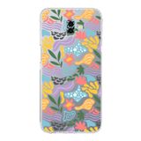 PrintiFy Samsung Galaxy J6 Plus ile Uyumlu Kapak Memphis Desen - B Tasarımlı Kamera Korumalı Şeffaf Silikon Kılıf