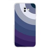 PrintiFy Samsung Galaxy J6 Plus ile Uyumlu Kapak Renk Cümbüşü E Mavi Tasarımlı 1mm Fit Şeffaf Silikon Kılıf