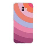PrintiFy Samsung Galaxy J6 Plus ile Uyumlu Kapak Renk Cümbüşü F Pembe Tasarımlı 1mm Fit Şeffaf Silikon Kılıf