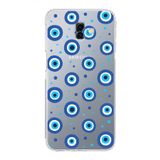 PrintiFy Samsung Galaxy J6+ Plus ile Uyumlu Nazar Boncuğu 1 Kamera Korumalı Şeffaf Silikon Kılıf
