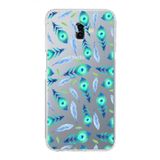 PrintiFy Samsung Galaxy J6+ Plus ile Uyumlu Nazar Boncuğu 3 Kamera Korumalı Şeffaf Silikon Kılıf