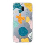 Printify Samsung Galaxy J6 Plus Kamera Korumalı Kapak Geometrik Şekiller Tasarımlı Şeffaf Kılıf
