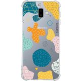 Printify Samsung Galaxy J6 Plus Köşe Korumalı Antişok Kapak Geometrik Şekiller Tasarımlı Şeffaf Kılıf