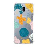 PrintiFy Samsung Galaxy J6 Plus Köşe Korumalı Antişok Kapak Grunge Tasarımlı Şeffaf Kılıf