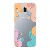 Printify Samsung Galaxy J6 Plus Uyumlu Kamera Korumalı Kapak Karışık Renkler Tasarımlı Şeffaf Kılıf