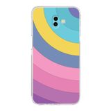 PrintiFy Samsung Galaxy J6 Plus Uyumlu Kamera Korumalı Kapak Renk Cümbüşü B Tasarımlı Şeffaf Kılıf