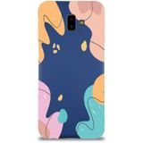 Printify Samsung Galaxy J6 Plus Uyumlu Lansman Kılıf Karışık Renkler Tasarımlı Içi Kadife Kapak-Lacivert