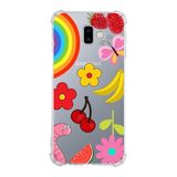 PrintiFy Samsung Galaxy J6+ Plus Uyumlu Water Color 5 Baskılı Şeffaf Köşe Korumalı Antişok Kılıf