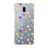 PrintiFy Samsung Galaxy J6+ Plus Uyumlu Water Color 6 Baskılı Şeffaf Köşe Korumalı Antişok Kılıf