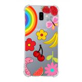 PrintiFy Samsung Galaxy J6 Uyumlu Water Color 5 Baskılı Şeffaf Köşe Korumalı Antişok Kılıf