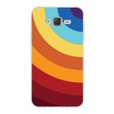 PrintiFy Samsung Galaxy J7 Core ile Uyumlu Kapak Renk Cümbüşü A Kırmızı Tasarımlı 1mm Fit Şeffaf Silikon Kılıf