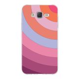 PrintiFy Samsung Galaxy J7 Core ile Uyumlu Kapak Renk Cümbüşü F Pembe Tasarımlı 1mm Fit Şeffaf Silikon Kılıf