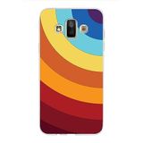 PrintiFy Samsung Galaxy J7 Duo ile Uyumlu Kapak Renk Cümbüşü A Kırmızı Tasarımlı 1mm Fit Şeffaf Silikon Kılıf