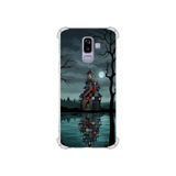 PrintiFy Samsung Galaxy J8 2018 ile Uyumlu Simya Serisi Gölge Ve Cam Tasarımlı Uv Baskılı Köşe Korumalı Antişok Kılıf