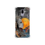 PrintiFy Samsung Galaxy J8 2018 ile Uyumlu Simya Serisi Mozaik Tanrıça Tasarımlı Uv Baskılı Köşe Korumalı Antişok Kılıf