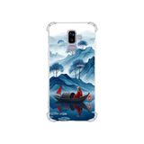 PrintiFy Samsung Galaxy J8 2018 ile Uyumlu Simya Serisi Sonsuz Akış Tasarımlı Uv Baskılı Köşe Korumalı Antişok Kılıf